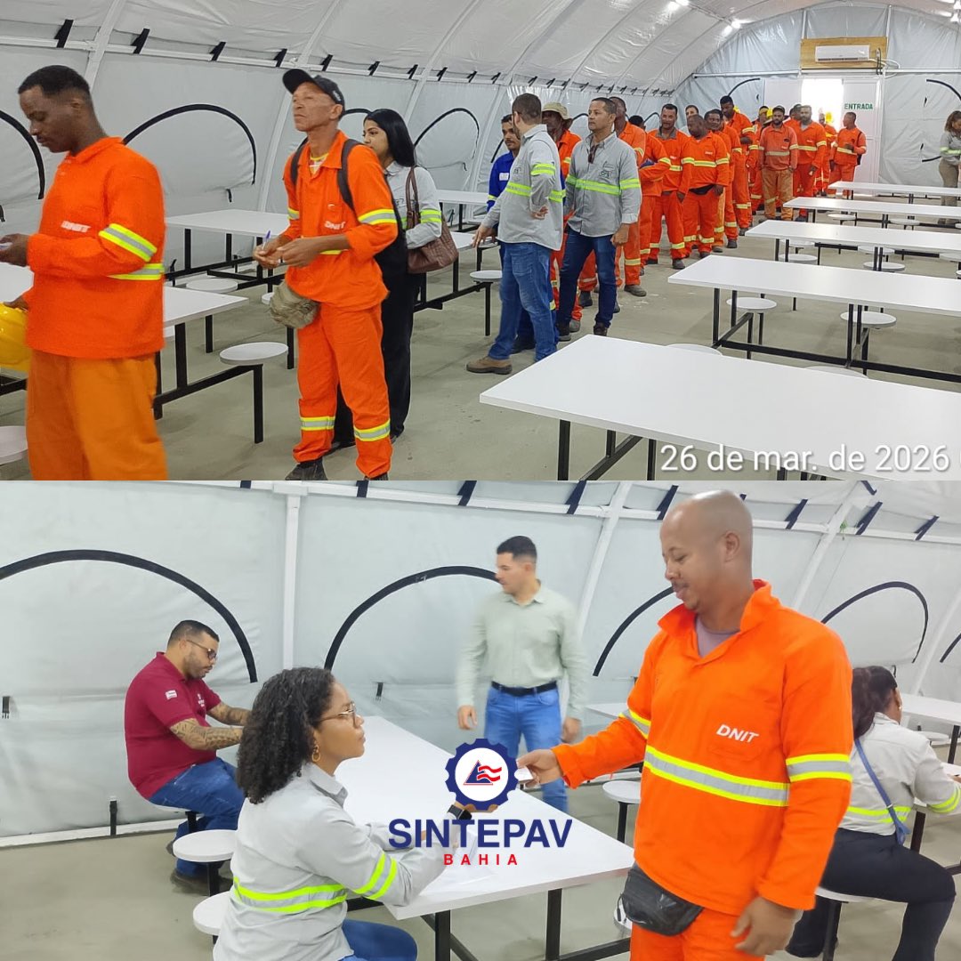 sintepavba's tweet photo. Nesta quinta-feira (26), nossos diretores Cristiano de Jesus e José Domingos estiveram acompanhando mais uma eleição da CIPA - (Comissão Interna de Prevenção de Acidentes e Assédio, desta vez, na empresa CSS Coesa, em Feira de Santana.

#SintepavBA #CIPA #Eleições #EleiçãoDaCIPA https://t.co/Dsi5Y8RBpy