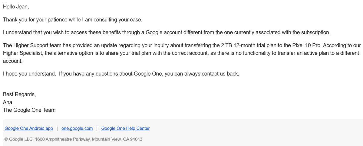 Ange_InSpace's tweet image. Hey @GoogleFR @GoogleOne, 25 ans de fidélité et traité comme un bug ? Bug PayPal reconnu sur offre Pixel 10 Pro, mais support robotique en anglais qui refuse de donner un code promo clean. SignalConso 8-6332000040130 en cours. Un humain pour agir ? #GoogleFail #Pixel10Pro