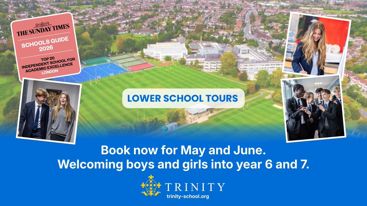 TrinityCroydon's tweet image. Our April tours are now fully booked. Reserve your place for May or June.
Book via trinity-school.org/admissions/
#TrintySchool #TrintyCroydon  #SchoolTour