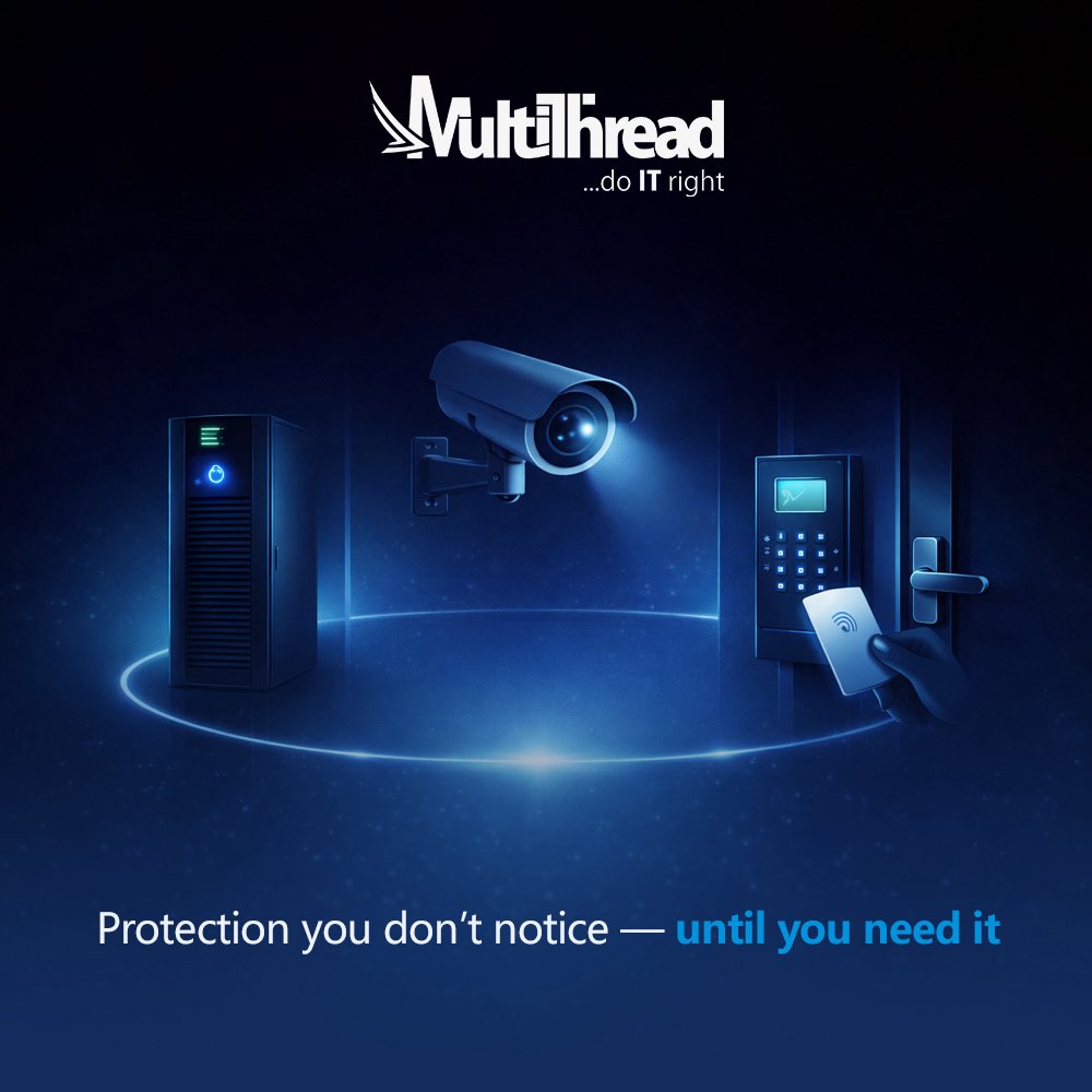 Everything works. Doors open. Systems run.
Behind the scenes, security is already doing its job until the day you need it most. 
#DoITRight #SmartSecurity #BusinessProtection

#DoITRight #SecuritySolutions #SmartSecurity #BusinessProtection #DigitalSafety #MultithreadICT