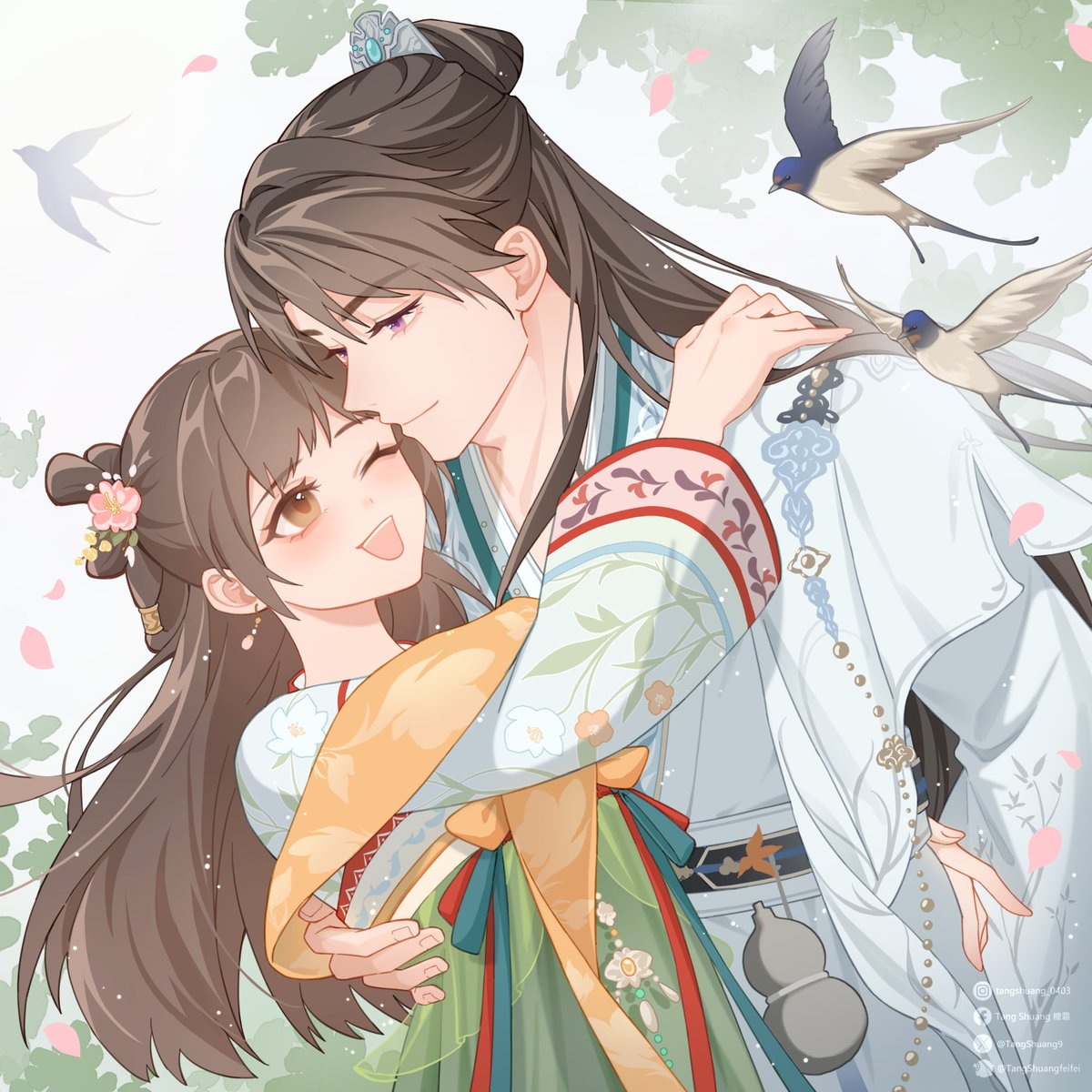 TangShuang9's tweet photo. 🍎🍏「與你約好一雙人 度過剎那百年～」🎵💓🌿🥰

#LoveandDeepspace #Caleb #恋と深空 #夏以昼
#戀與深空 #夏以晝 #恋与深空 #chibi https://t.co/tU9n361eC0