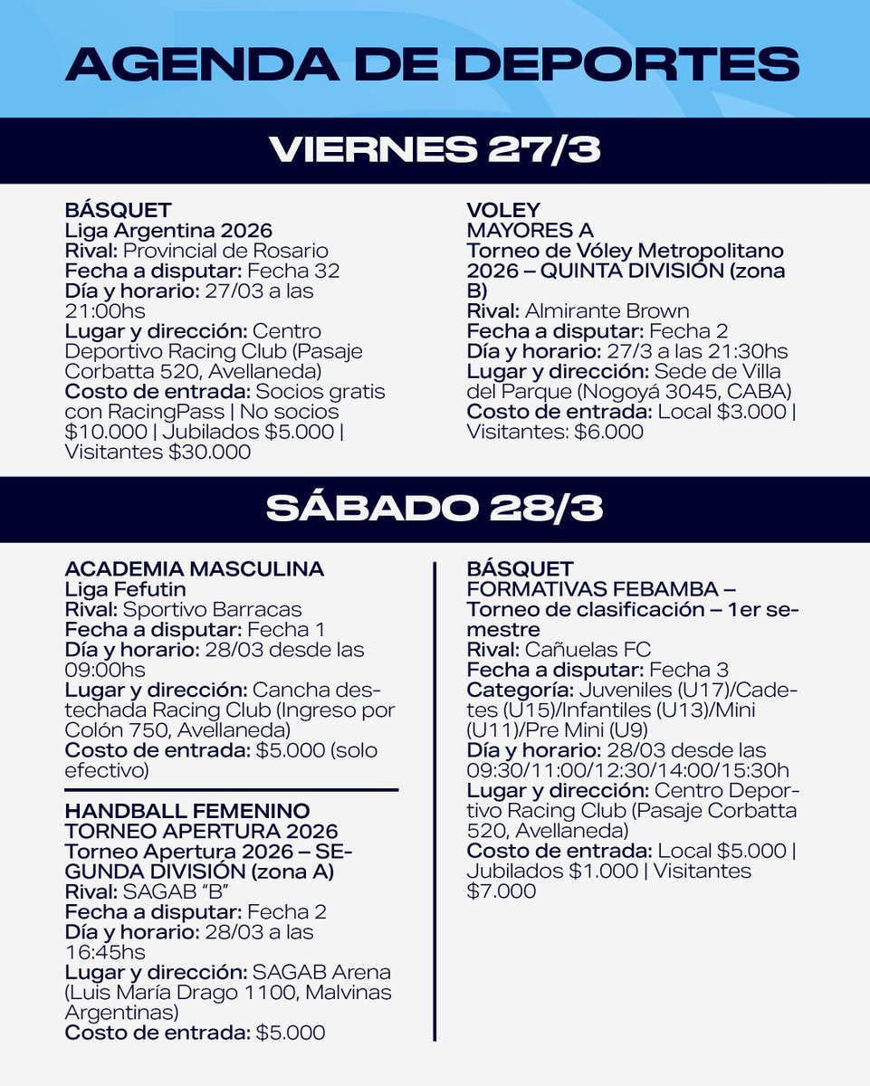 Deportes Racing tweet media