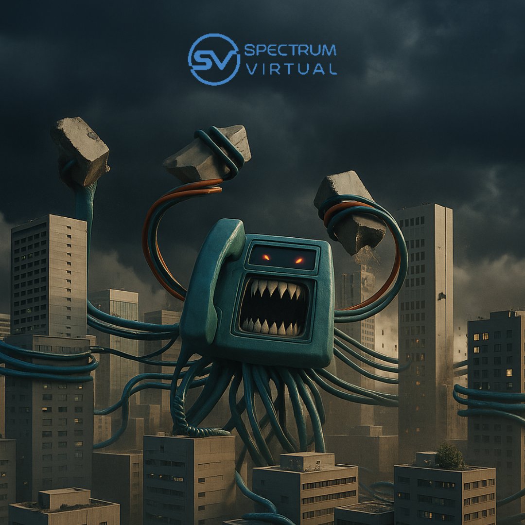 spectrumvirt's tweet photo. Is your old phone system terrorizing your productivity? 📞 Stop being locked to one desk. Upgrade to a VoIP solution that lets you take your business calls anywhere. Send us a message at [WEBSITE URL] for a full overview of your options!
 
#SpectrumVirtual #VoIP #CloudPhone https://t.co/sR2ze3SMHZ