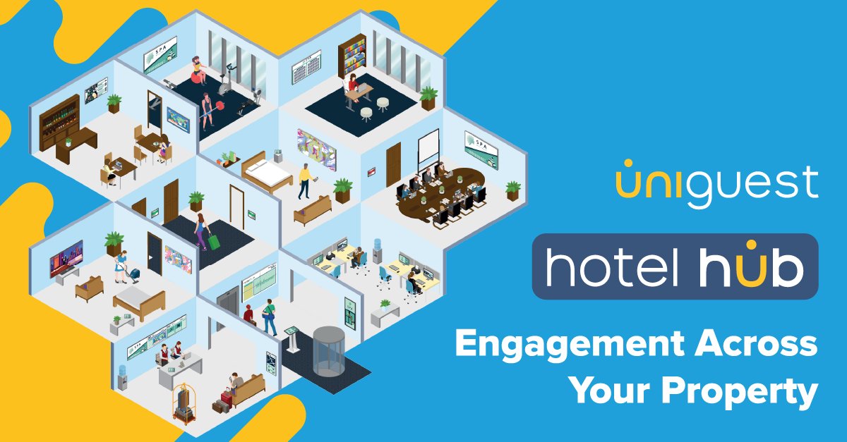 uniguest's tweet photo. Boost engagement across your property with Uniguest Hotel Hub 🏨

Hotel Hub connects every guest interaction through one powerful, cloud-based, scalable platform, designed with intuitive drag-and-drop tools, helping to streamline operations.

#Uniguest #HotelTech #GuestEngagement https://t.co/cxiXpNuKBN