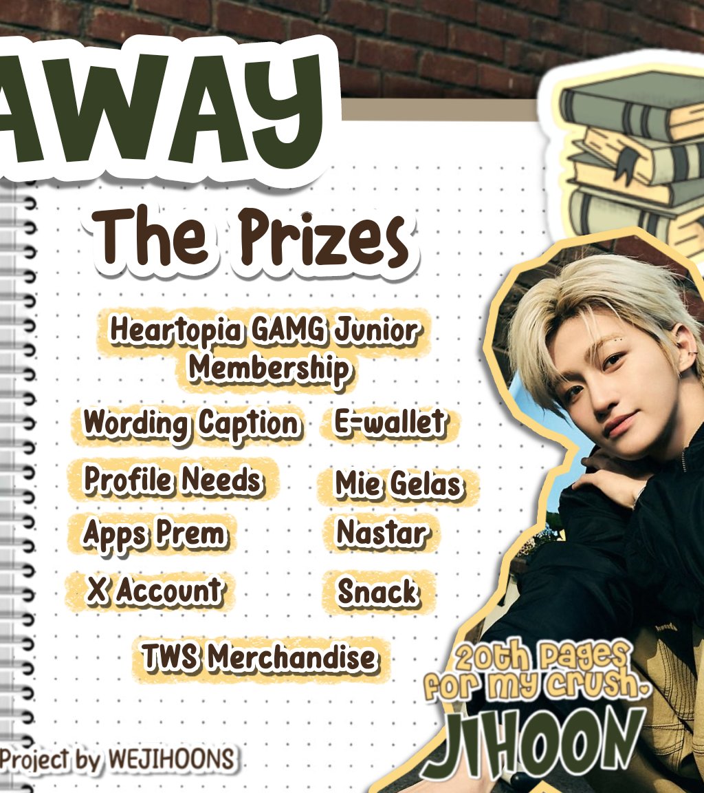 ᅠ
 📔... Confessions continue as the 20th page keeps growing with words written by many hearts. To complete this chapter, we present a 𝗴𝗶𝘃𝗲𝗮𝘄𝗮𝘆. Come here! The diary adornments await those who write their best feelings for him. ★ 
ᅠ