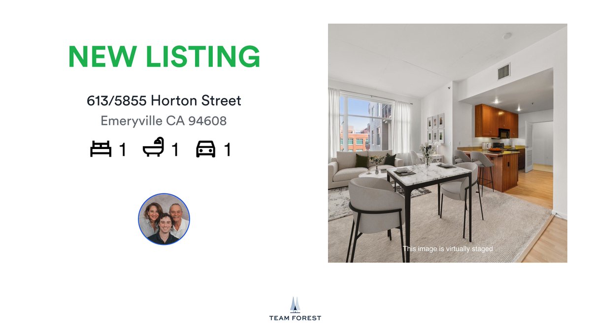 🛌 1 🛀 1 🚘 1
📍 613/5855 Horton Street, Emeryville, CA, 94608

Have you seen our latest listing? Please check it out on RateMyAgent.
CAR 01234464
rma.reviews/f2lasizan5vz

...
#ratemyagent #realestate #Red_Oak_Realty