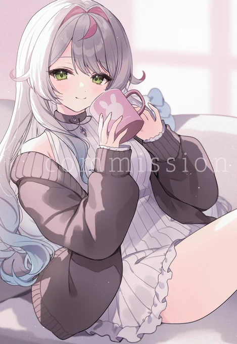 Skebにて月待兎和さま描かせていただきました ※トリミング済 #Skeb