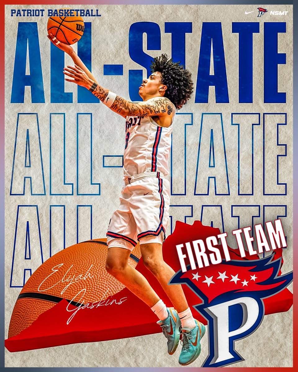 PatriotHoops's tweet photo. 🚨 2026 VHSL Class 6 All State 1st Team, Elijah Gaskins! #wakemup #WinterIsHere #thisis4MC https://t.co/tzU9Lycx6G