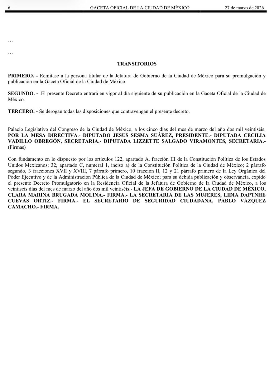 Angela_FriasA's tweet photo. Hoy se REFORMÓ el Código Penal de CDMX

✅ ESTUPRO: cambia la edad de la víctima, ahora es a partir de los 15 años

✅Sube pena 1-5 años de prisión

✅ INCESTO: cambia la edad del hermano menor, ahora es de 15 años

✅Sube pena para el hermano mayor de edad, 8-20 años de prisión https://t.co/k4RvLAcE1Z