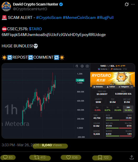 David Crypto Scam Hunter tweet media
