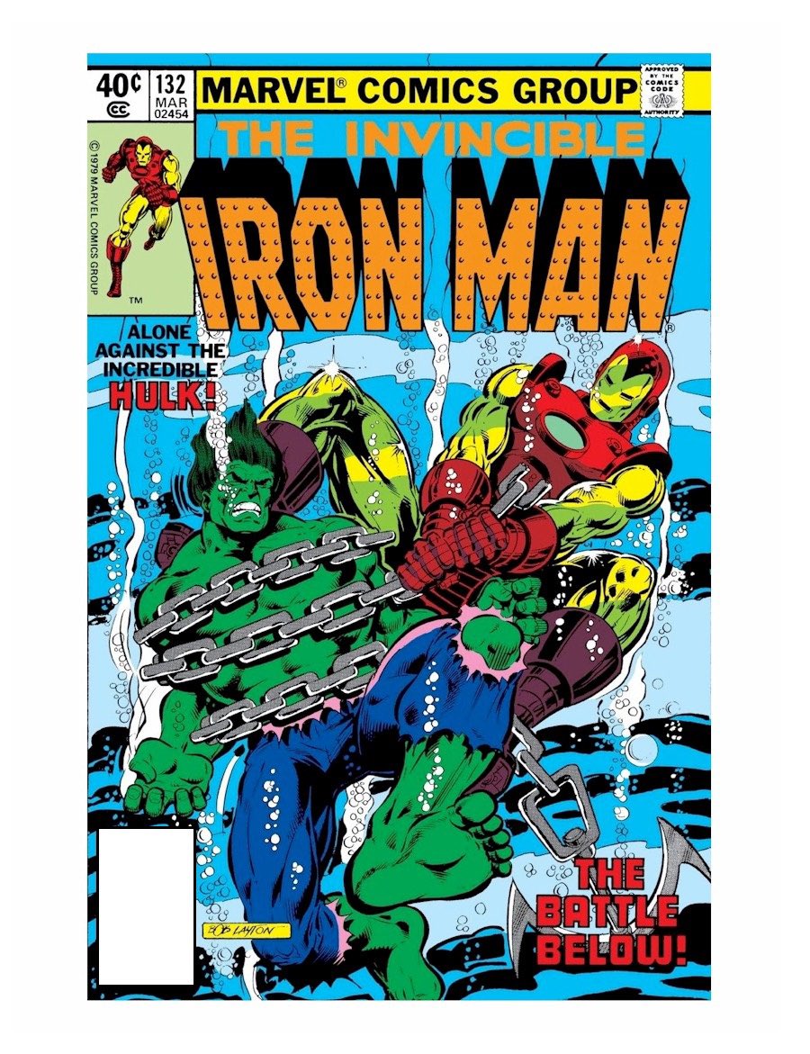 Bob_Layton's tweet image. #FlashbackFriday: Published in March 1980 (46 years ago this month), Iron Man #132 was part two of the Bruce Banner/Tony Stark saga that ended with 'the punch that made Marvel history'. @Marvel @Iron_Man