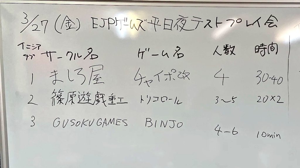ボドトレ|EJPテストプレイ会 tweet media