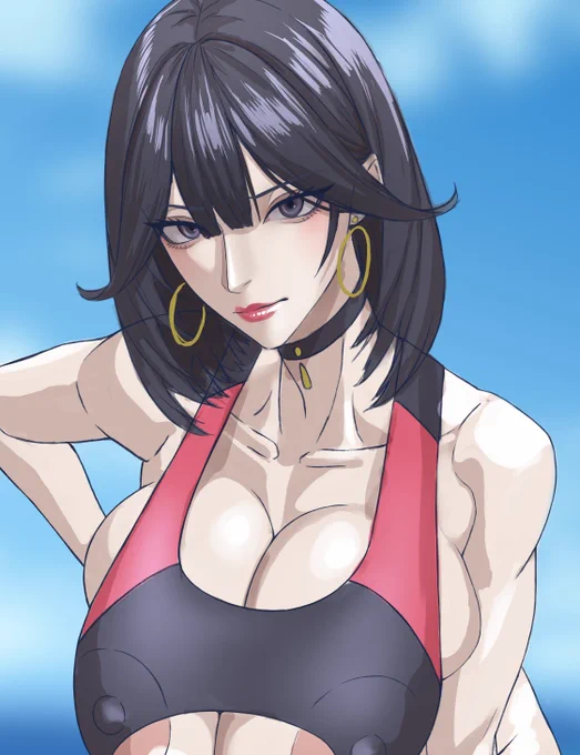 支援サイト更新しました。オリジナルお姉さんのラフです
