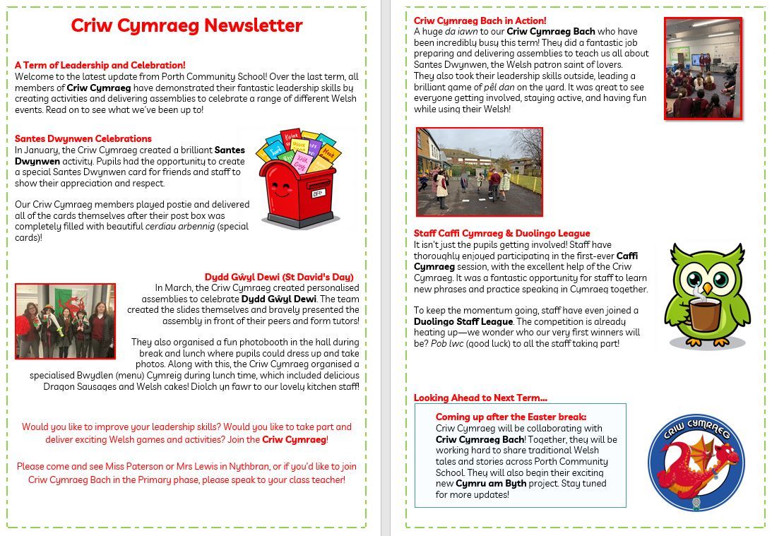 Porth Community School tweet media