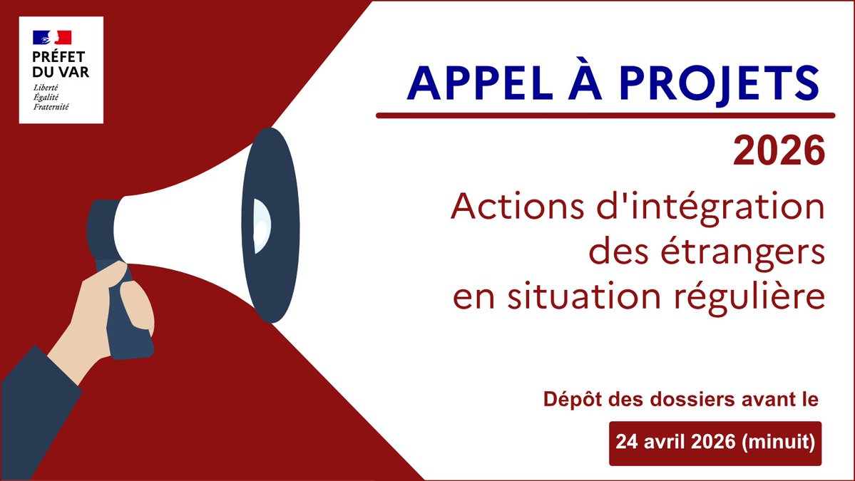 Image de Préfet du Var - #AppelàProjets | Lancement de l'appel à projets pour l'accueil et l'intégration des étrangers en Fra