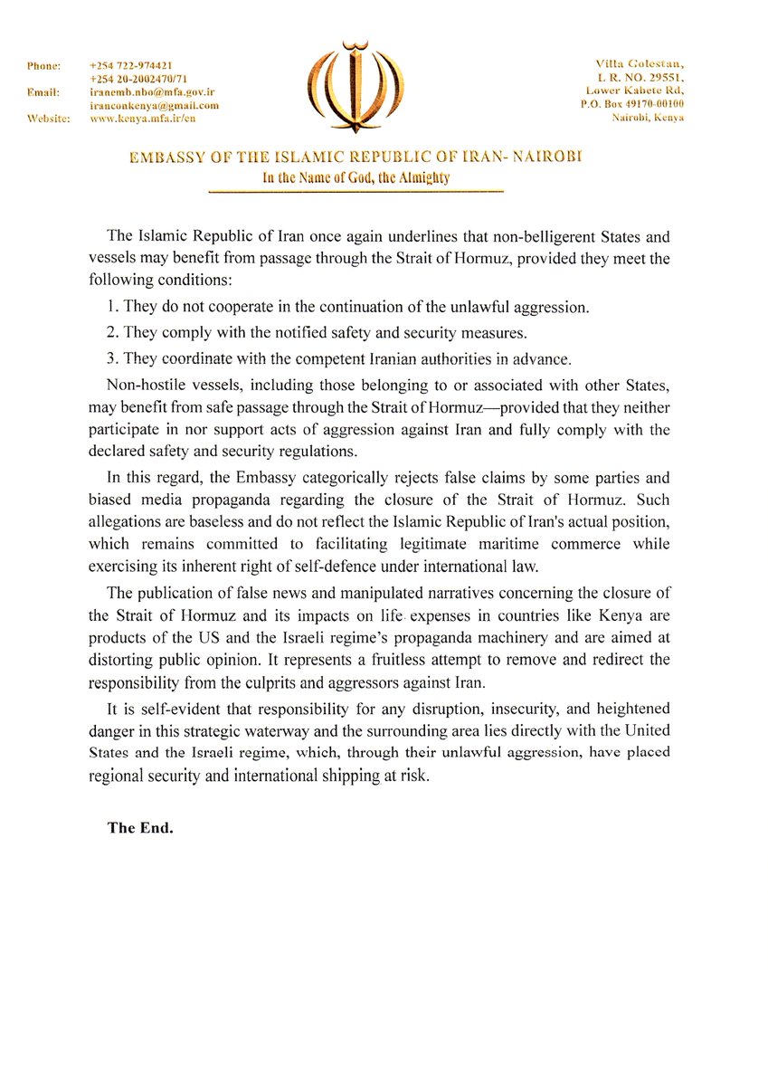 IRAN in KENYA tweet media