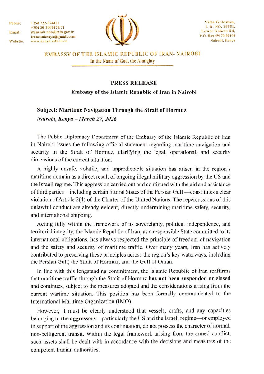 IRAN in KENYA tweet media