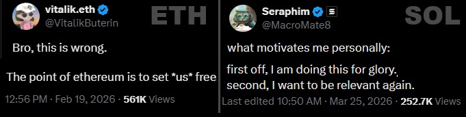 $SOL vs $ETH culture.

Just one of many examples.