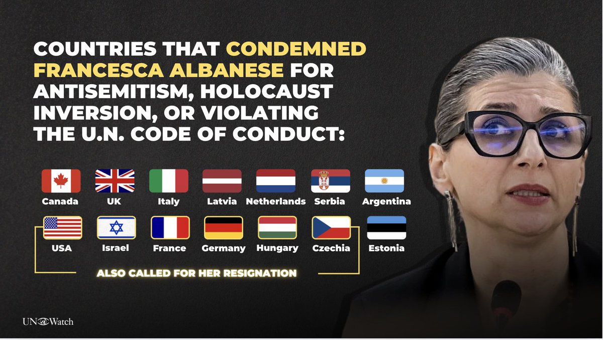 HillelNeuer's tweet photo. Why are @UAntwerpen @ugent &amp; @VUBrussel awarding sanctioned Hamas supporter Francesca Albanese an Honorary PhD on April 2?

U.S. should:
1. Reassess engagement &amp; partnerships with them
2. Open Congressional inquiry
3. State Dept condemnation

Enabling terror demands consequences. https://t.co/RjOlyGh05m