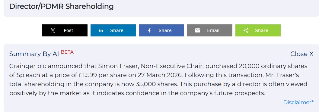 entrustTMF's tweet image. #GRI Grainger Director share purchase

investegate.co.uk/announcement/r…