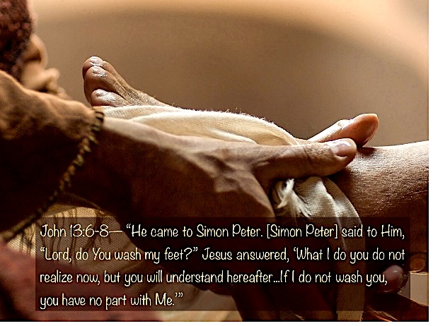 CapitolStudies's tweet photo. Simon Peter was indignant that Jesus would stoop to washing his feet. He failed to see beyond the humble service itself to the symbolism of spiritual cleansing.

Unless the Lamb of God cleanses a person's sin, one can have no part with Him. #HumbleServant https://t.co/4atfuvHAk1