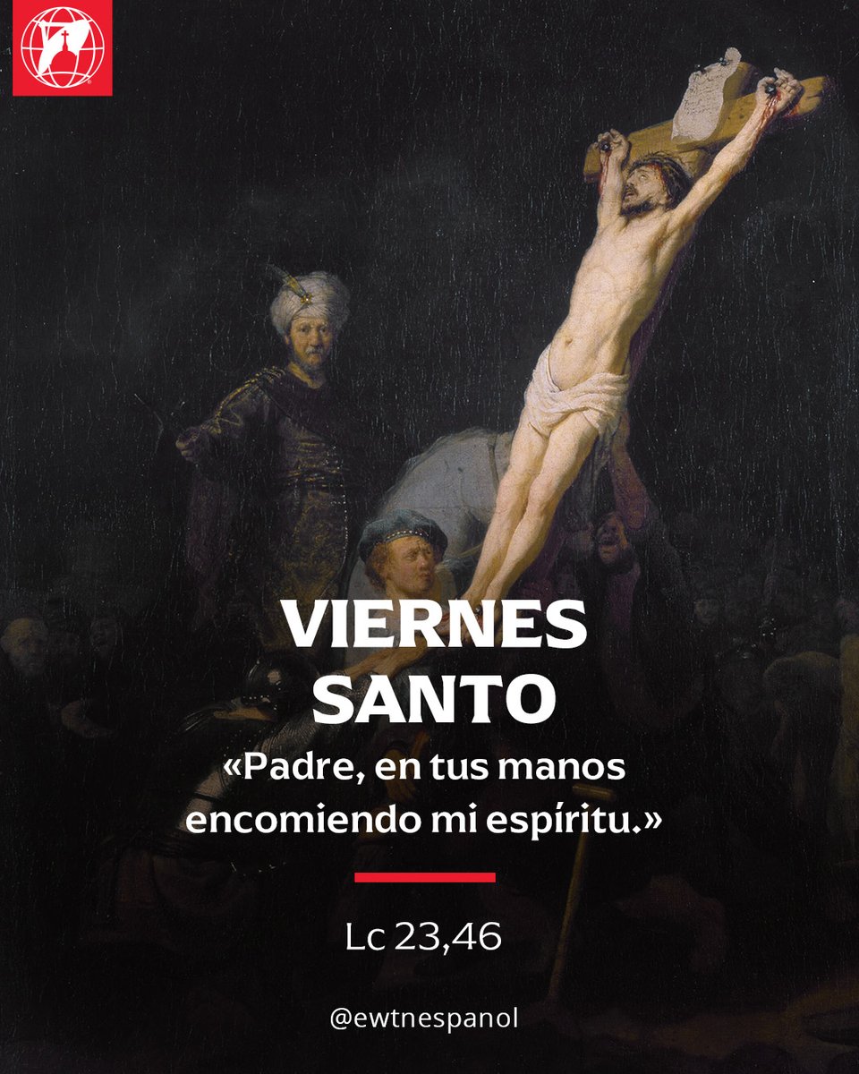 EWTNespanol's tweet photo. VIERNES SANTO | Los sumos sacerdotes y todo el Sanedrín buscaban un falso testimonio contra Jesús para poder condenarlo a muerte; pero no lo encontraron, a pesar de haberse presentado numerosos testigos falsos. Finalmente, se presentaron dos que declararon: «Este hombre dijo: "Yo puedo destruir el Templo de Dios y reconstruirlo en tres días"».
El Sumo Sacerdote, poniéndose de pie, dijo a Jesús: «¿No respondes nada? ¿Qué es lo que estos declaran contra ti?».
Pero Jesús callaba. El Sumo Sacerdote insistió: «Te conjuro por el Dios vivo a que me digas si tú eres el Mesías, el Hijo de Dios».
Jesús le respondió: «Tú lo has dicho. Además, les aseguro que de ahora en adelante verán al hijo del hombre sentarse a la derecha del Todopoderoso y venir sobre las nubes del cielo».
Entonces el Sumo Sacerdote rasgó sus vestiduras, diciendo: «Ha blasfemado. ¿Qué necesidad tenemos ya de testigos? Ustedes acaban de oír la blasfemia. ¿Qué les parece?». Ellos respondieron: «Merece la muerte». Mt 26, 59-66