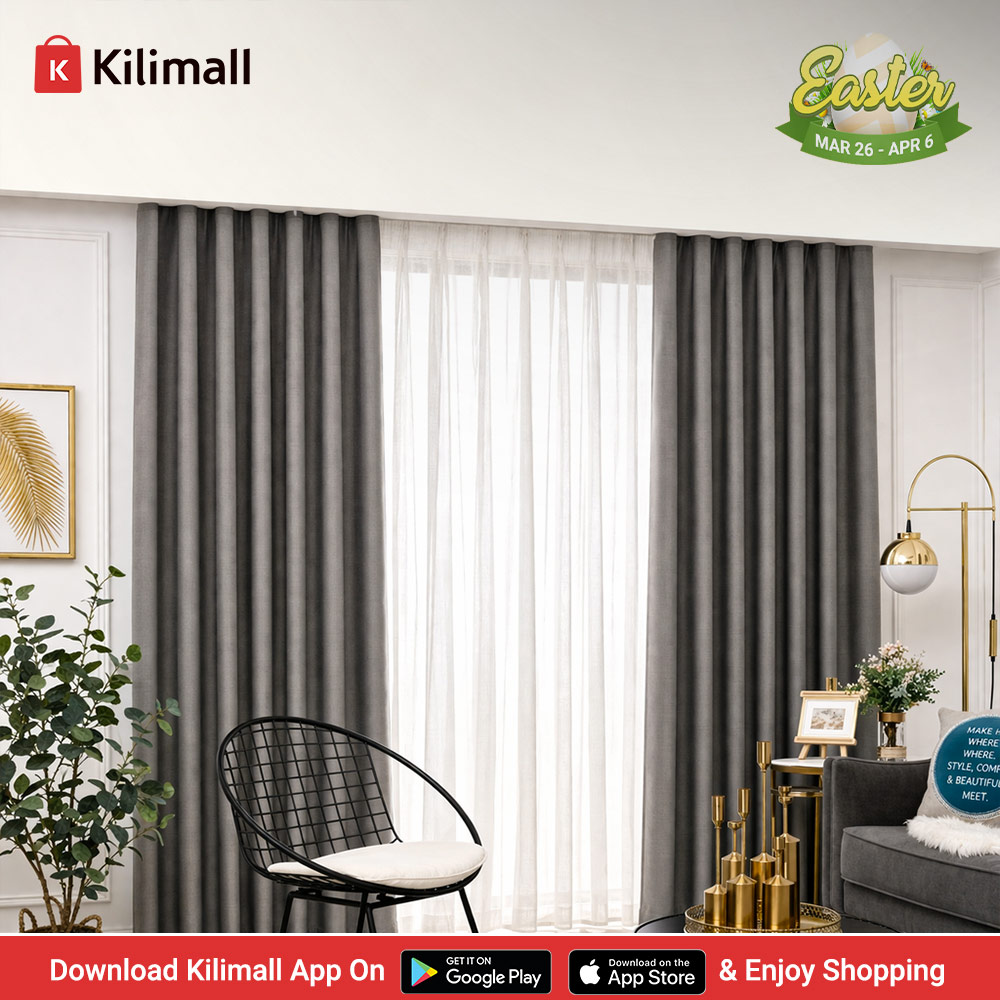 Kilimall's tweet image. Toa leso kwa dirisha na hizi&amp;gt;&amp;gt; k.kili.co/1ok4t luxury curtains tunakupea na thao leo, usipitwe!💃
Download the Kilimall app, use the code 10005455487 to search for it order and we will deliver wherever you are!🥳
#Kilimall #offer #curtains #makeover #KilimallEasterSale