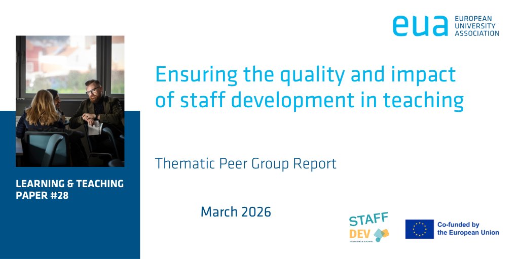 euatweets's tweet photo. The quality and impact of staff development are defined by the balance between keeping pace with innovation and student needs, and ensuring the longer-term sustainability of teaching through continuous innovation. ๐ https://t.co/JUzHyTz3EK
#EUALearnTeach #STAFFDEV_EU https://t.co/FmFZST5zQh