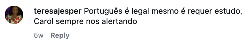 Carol Jesper | Português é legal! | PEL tweet media