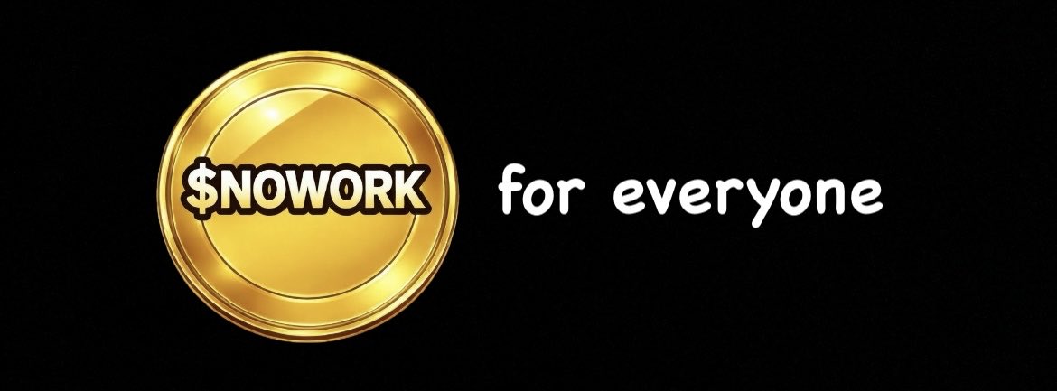 The $NOWORK coin tweet media
