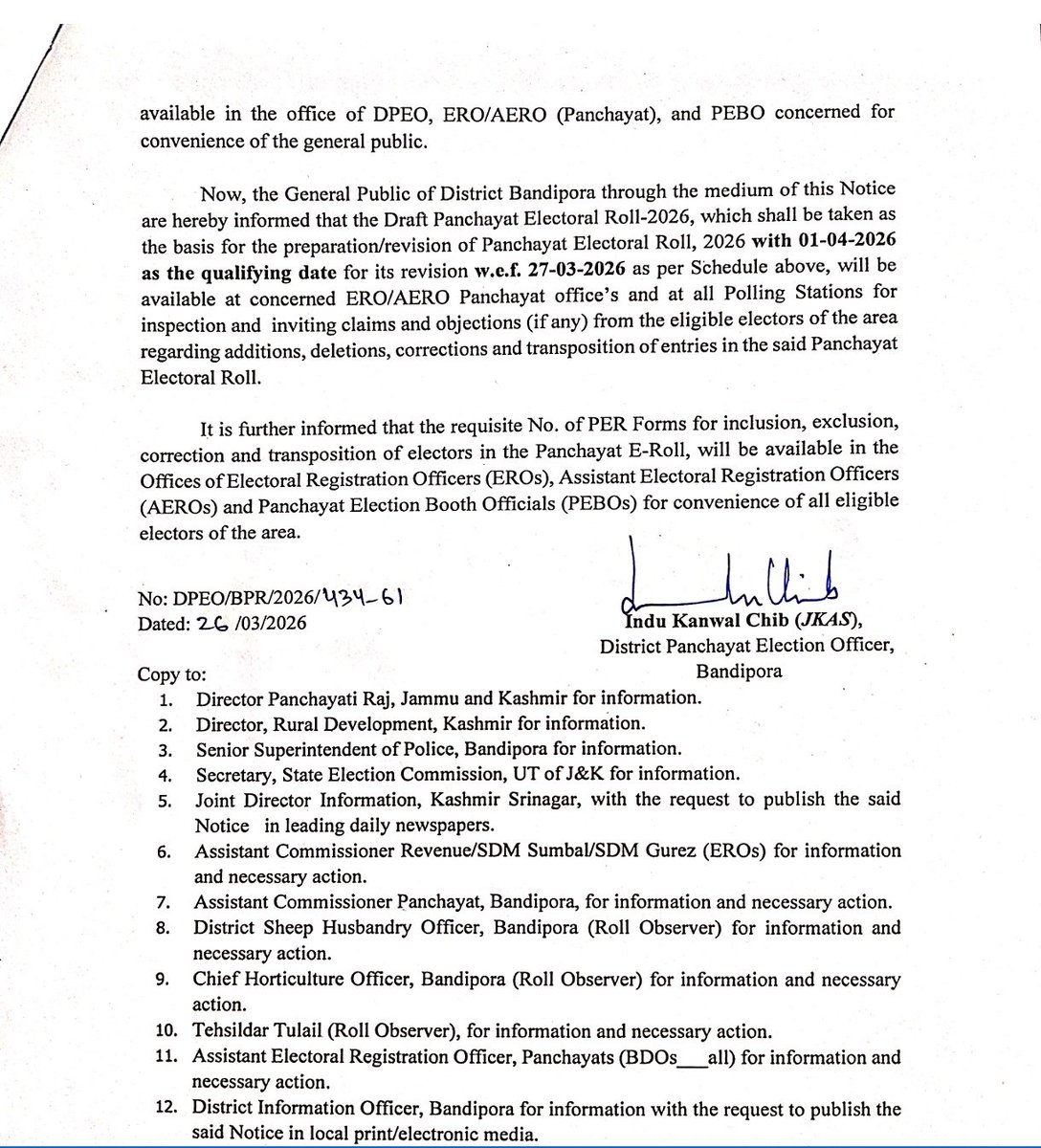 Information & PR, Bandipora tweet media