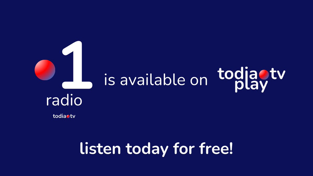 todiatv's tweet photo. From today, todiatv Radio 1 is available on todiatv play! 

Try to listen it today!

#Microvision #Radio #Todia #todiatv https://t.co/wXp6kKH26R