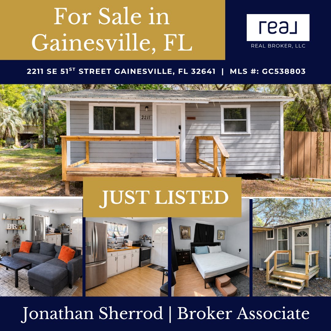 FollowSherrod's tweet photo. Home For Sale

📍 2211 SE 51st St. Gainesville, FL
🛏️ 2 Bedrooms
🛁 1 Bathroom
🌳 Almost 1/2 Acre

✉️ DM for More Details https://t.co/GccUm5LsDS