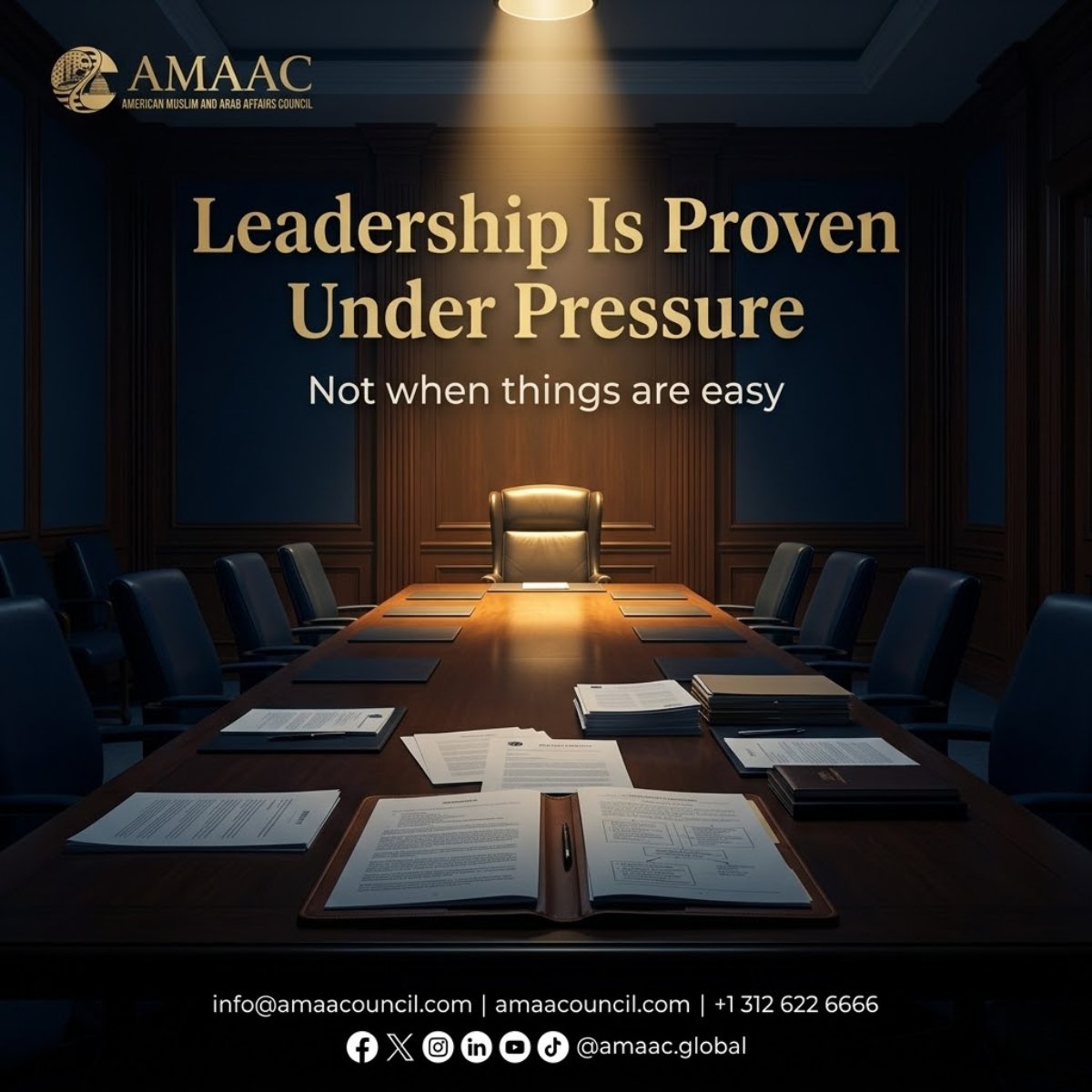 amaacglobal's tweet image. Pressure reveals leaders. ⚖️ It’s easy to lead when the sea is calm. The real test is when the storm hits. #AMAAC #Leadership #Resilience #Pressure