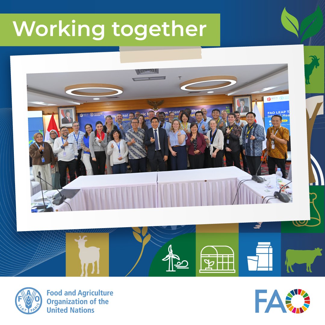 FAOLivestock's tweet image. 🌏 25–26 March 2026 | Jakarta🇮🇩

#FAOLEAP convened the first TAG meeting on integrating livestock #GHG mitigation into national inventories. Experts are working towards harmonized, science-based guidelines to strengthen transparency &amp;amp; support #SustainableLivestock transformation.