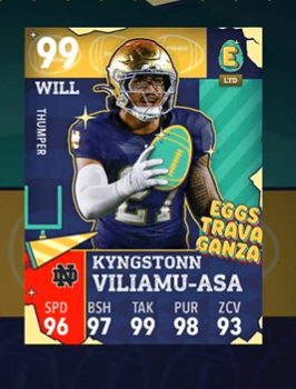 BOSSGWOP's tweet photo. @EASPORTS_CUT 
Eggstravaganza Vol.1 cards live @ 1:30pm est. 
#CFB26 #Madden26 #Nms #fyp #trending 
catch gameplay live : https://t.co/GsVB4u54Ri https://t.co/S7849rx3hE