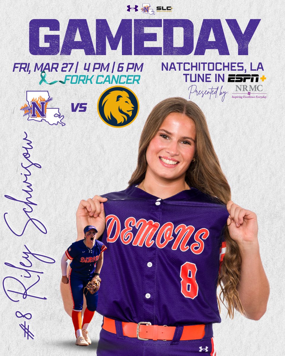 NSUDemonsSB's tweet photo. Fridays at the Demon Diamond...nothing like it!! π
Remember to wear teal for our annual #ForkCancer games presented by our friends at NRMC!
π https://t.co/EDNlDErxIg
πΊ https://t.co/EU8mGXcmEn
ποΈ @PTNetherton
#ForkEm https://t.co/k6Kfxkb6yF