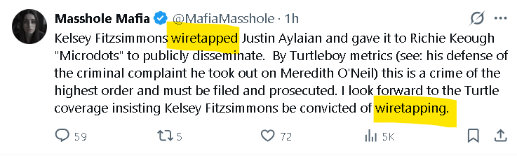 SlamminBjB's tweet photo. Dear Twitter,
Once again, Krusty has no idea of "wiretapping" laws. The files given to @DropMicrodots were taken from the audio portion of "wireless security cameras." You CAN'T be convicted of "wiretapping" if there are no wires. It's that simple. How dumb can you be?
Luv,
Ben https://t.co/RoWmBkz1E3