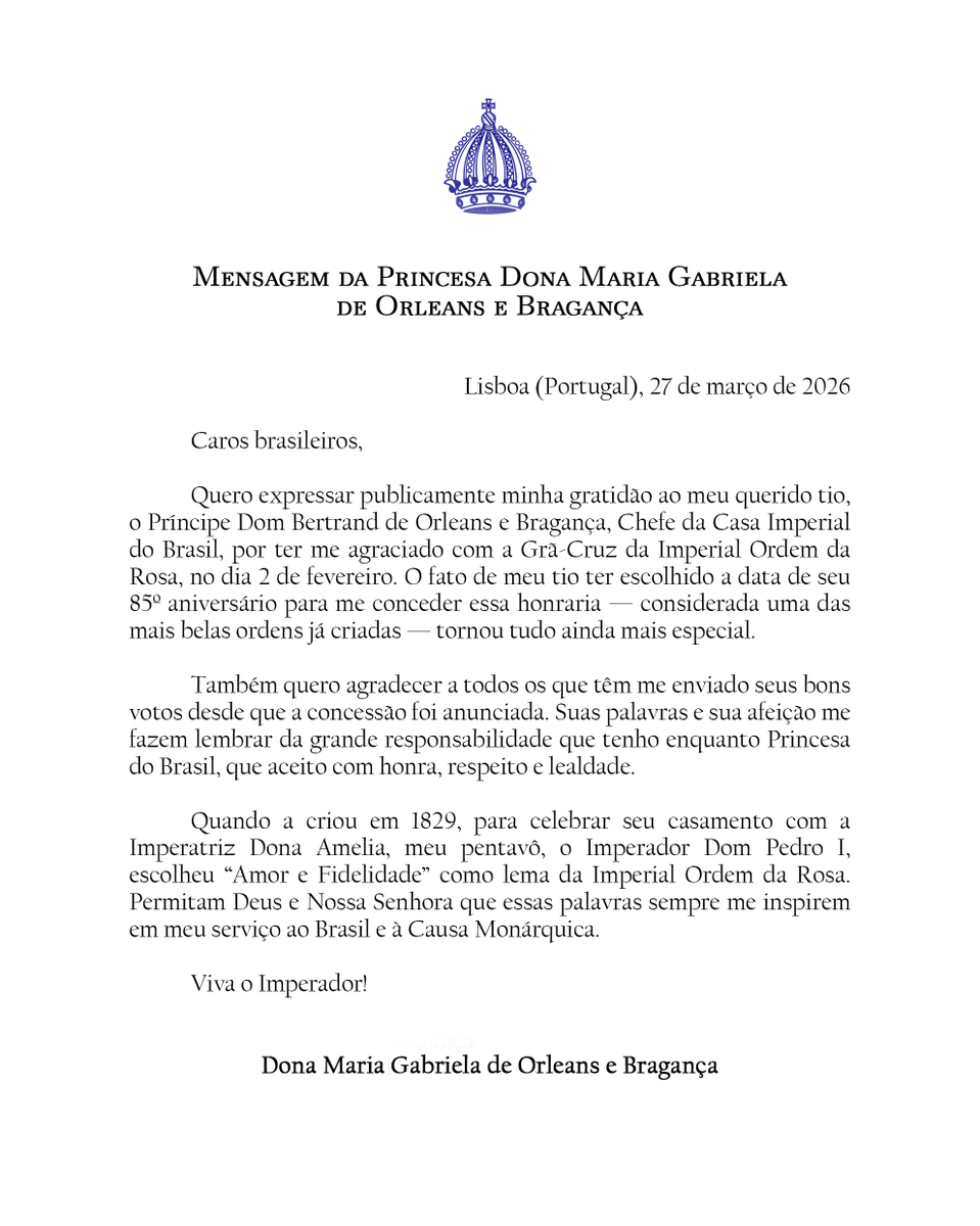 Casa Imperial do Brasil tweet media