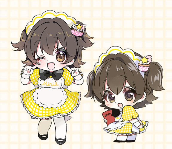 三頭身と二頭身みりてゃ