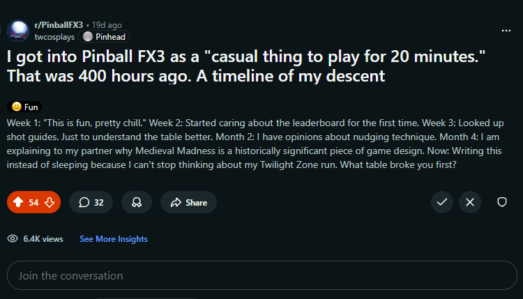 PinballFX's tweet image. Can you relate? 😅

#PinballFX #Pinball