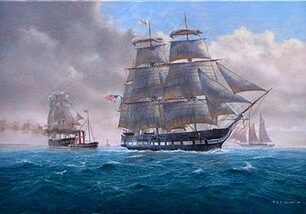TheBostonIrish's tweet image. On March 28, 1847, the #USSJamestown, led by Captain Robert B. Forbes of #MiltonMA, left #charlestownnavyyard #BostonHarbor on a mission of mercy to #Cork #ireland, bringing 800 tons of food, clothing + medical supplies for #irish people who dying from the #IrishFamine.