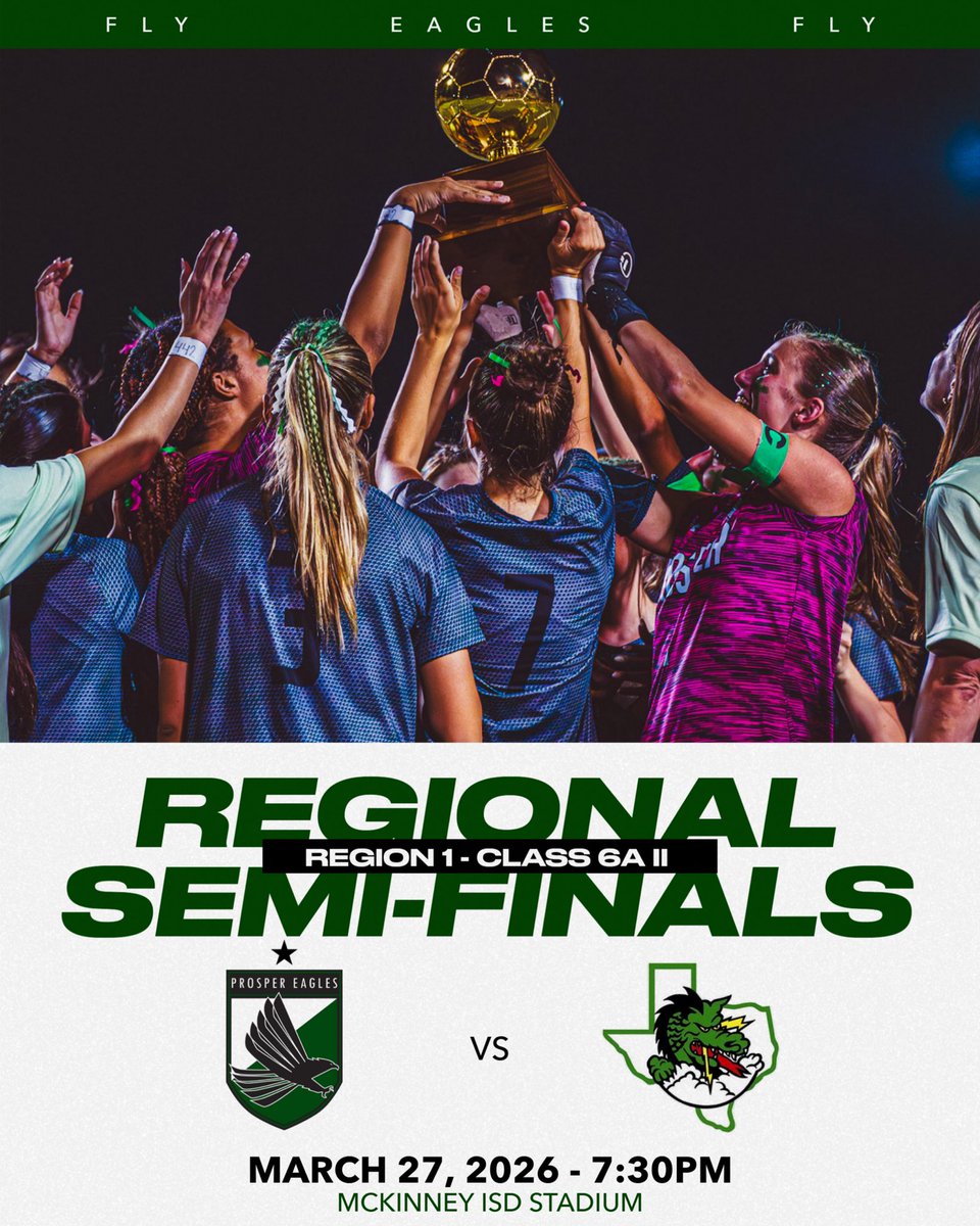PHSWomensSoc's tweet photo. Game Day! Huge matchup as we take on Southlake in the Regional Semi-Finals! Eagle Nation, we need you tonight! Let’s pack the stands, be loud, and cheer on this awesome group! Go Eagles! https://t.co/KlwVoqo37M