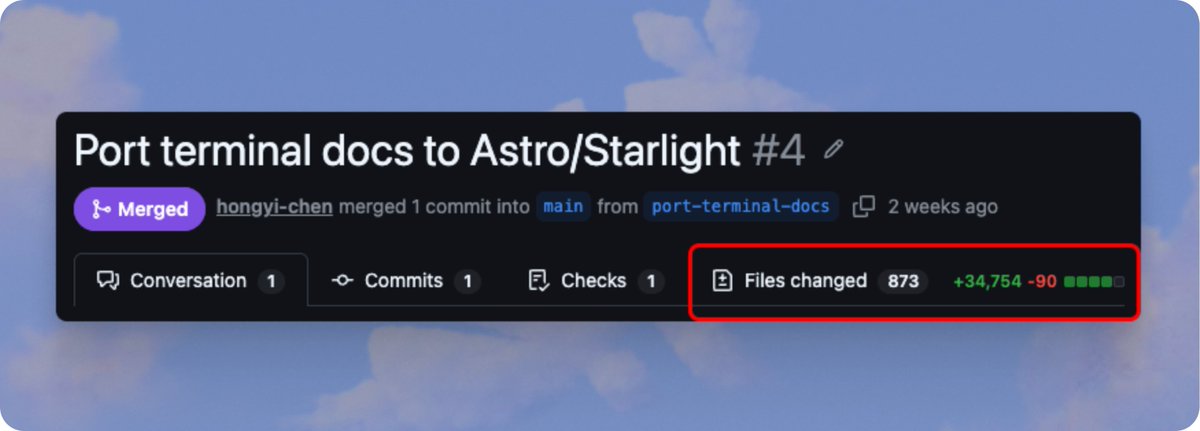 zachlloydtweets's tweet photo. We moved our docs site from a hosted solution to Markdown with @astrodotbuild in a matter of hours, made them better, and saved $10k+/year.

@BHolmesDev, @petradonka and @hongyichen led the migration:

- Ported over all 266 pages, including video embeds, tab components, callouts, and image formatting
- Built a custom Ask AI widget backed by Kapa that also improves the experience
- Exposed all docs content as plain Markdown for agent and LLM accessibility
- Set up hosting on @vercel, including proper preview deployments and better analytics

Now, they're using computer use to validate that all pages migrated without regressions. Should be in prod soon.