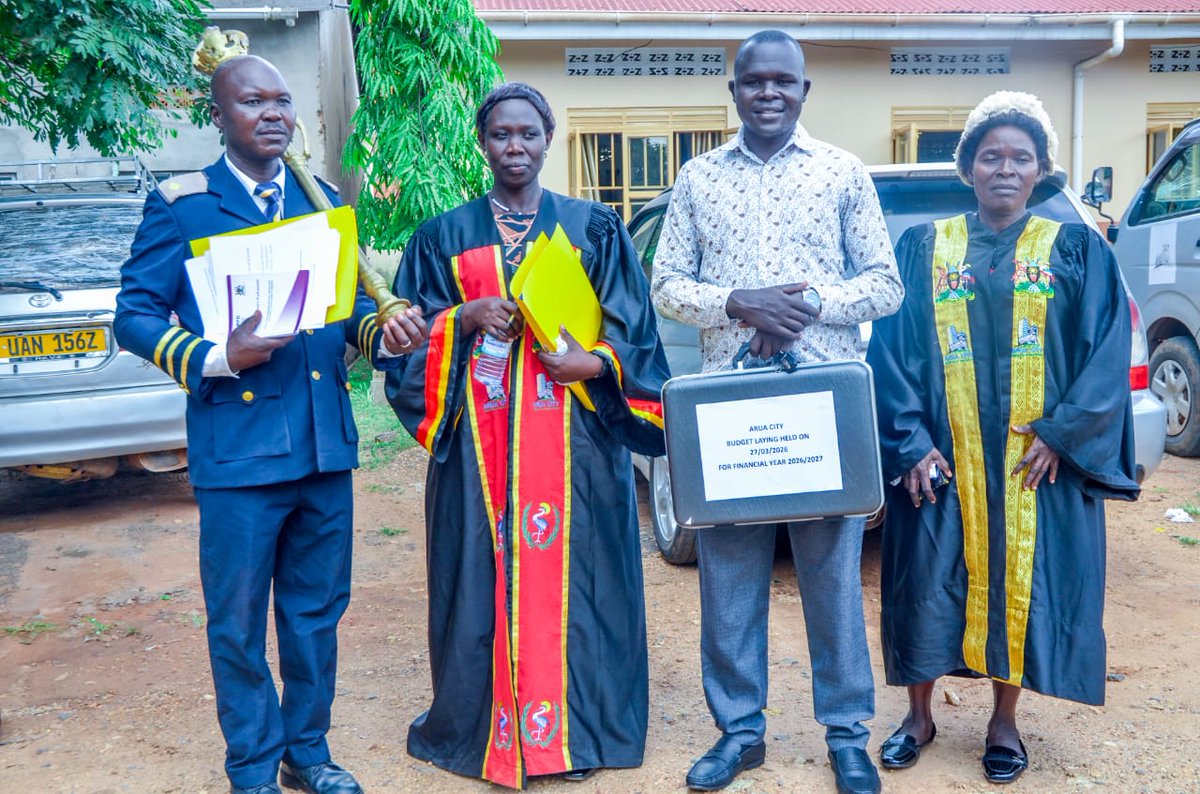 AruaCityUg's tweet photo. Arua City Council has today laid its FY 2026/2027 budget of UGX 58.38B at City Hall.

82.3% from Central Gov’t transfers, 13.7% locally raised.

Top allocations:
Education (45.5%)
Administration (13.8%)
Health (11.7%)
Works (11.2%)
 #AruaCity https://t.co/3ne1Wj82iT