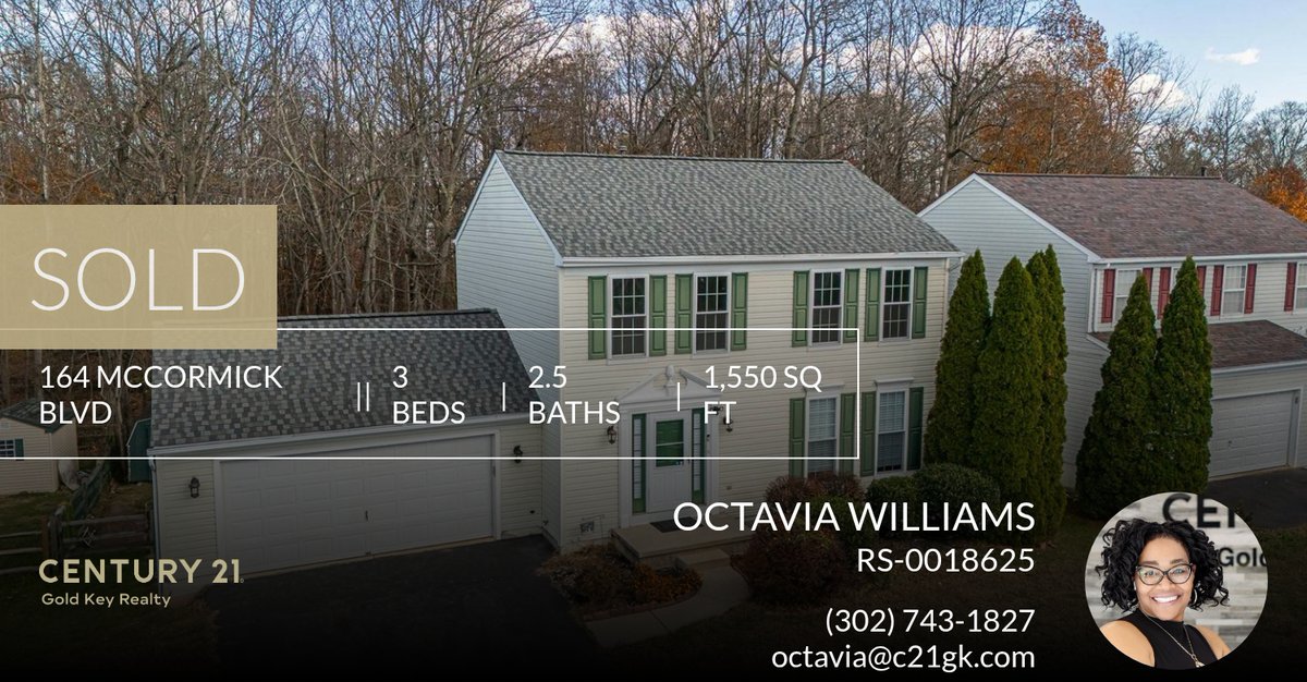 OctaviaSamuels1's tweet photo. Check out this listing that just sold in NEWARK! If you're thinking about selling your home, send me a message or give me a call at (302) 743-1827 so we can talk about your options.

It’s all about you!! Allow me to help you to a... https://t.co/k01V3GnB6p https://t.co/TVcImNTqOP