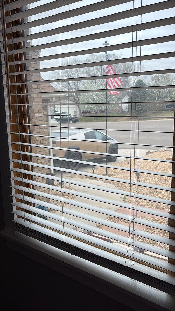 RatsTesla's tweet image. What a great view of the 📐 from my front window. #americanmade #cybertruck