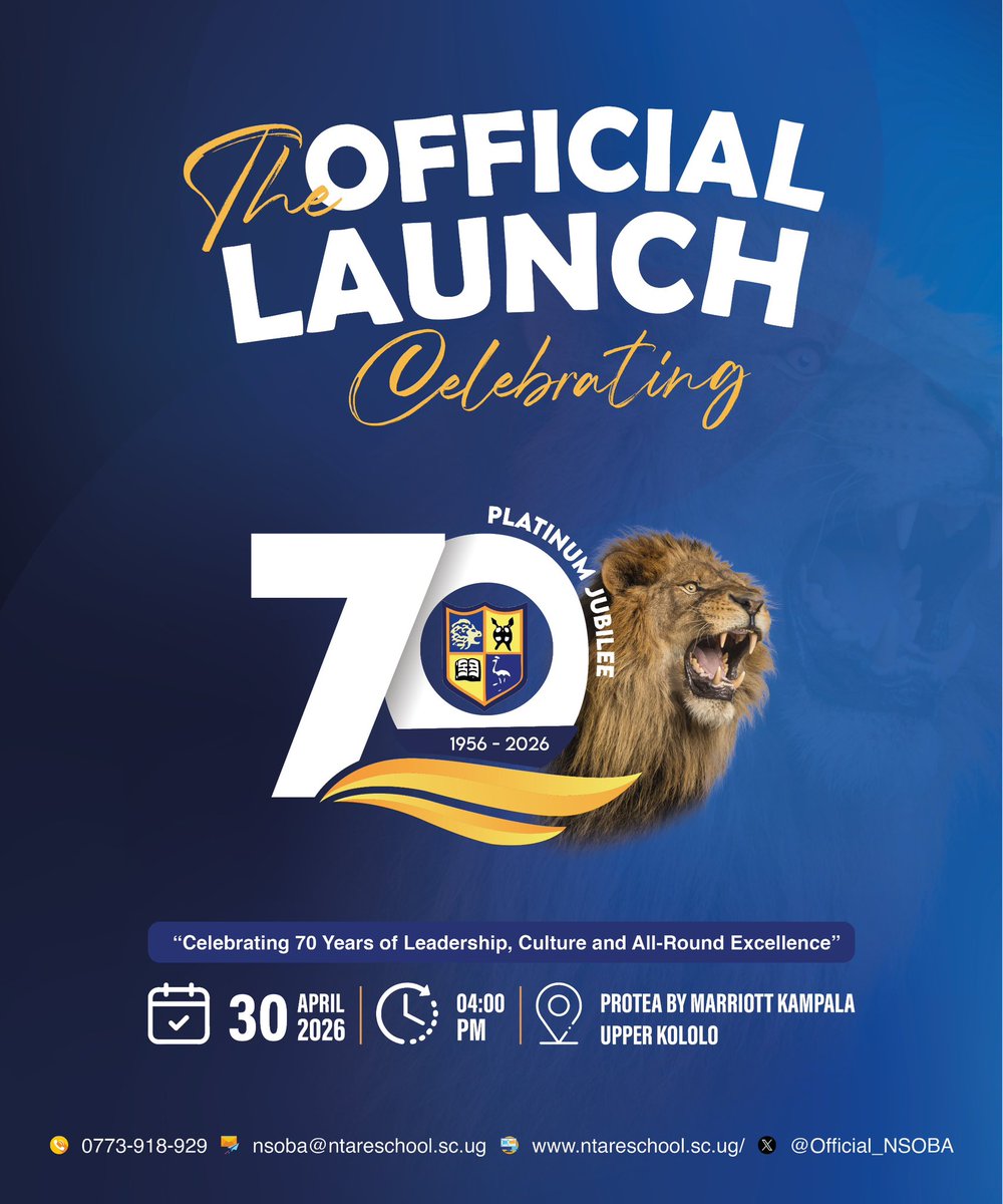 It’s official!  We’re kicking off the 70 Years Celebration on 30th April at Protea by Marriott. See you there! 
#NtareAt70
