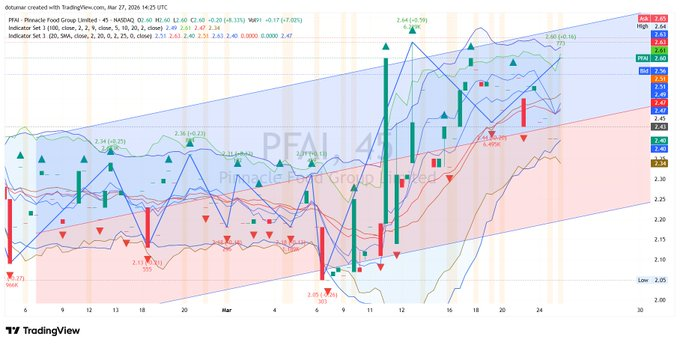 AdamRussellW3's tweet photo. $PFAI Manufacturing Rebound — 7% Momentum Push  Industrial plays quietly outperforming the broader market today.
 Breaking $2.60 on good relative volume signals the bottom is likely in. The math behind this structure points significantly higher  Full channel analysis inside. https://t.co/OJ0nMa2Kmf