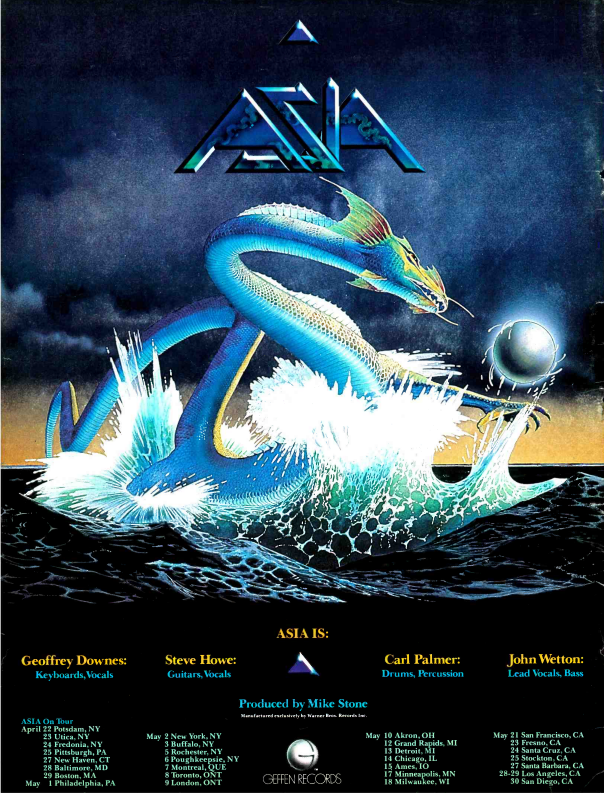 RockTheseTweets's tweet image. #OnThisDay in 1982, Asia's self titled debut album was in stores (and about to debut on the Billboard charts) and the band was about to head out on it's first North America Tour. Love this album! #80smusic #ClassicRock